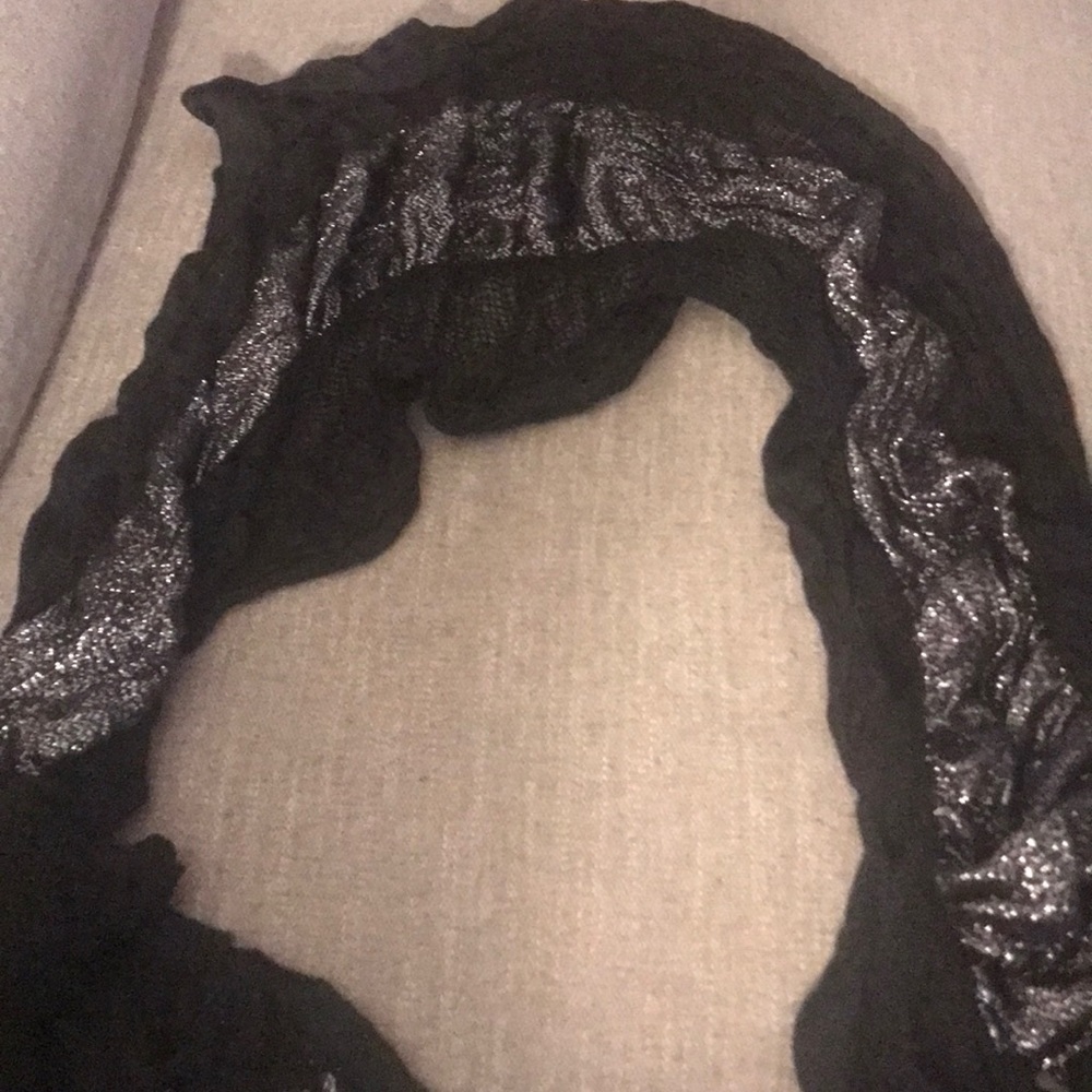 Black and silver scarf